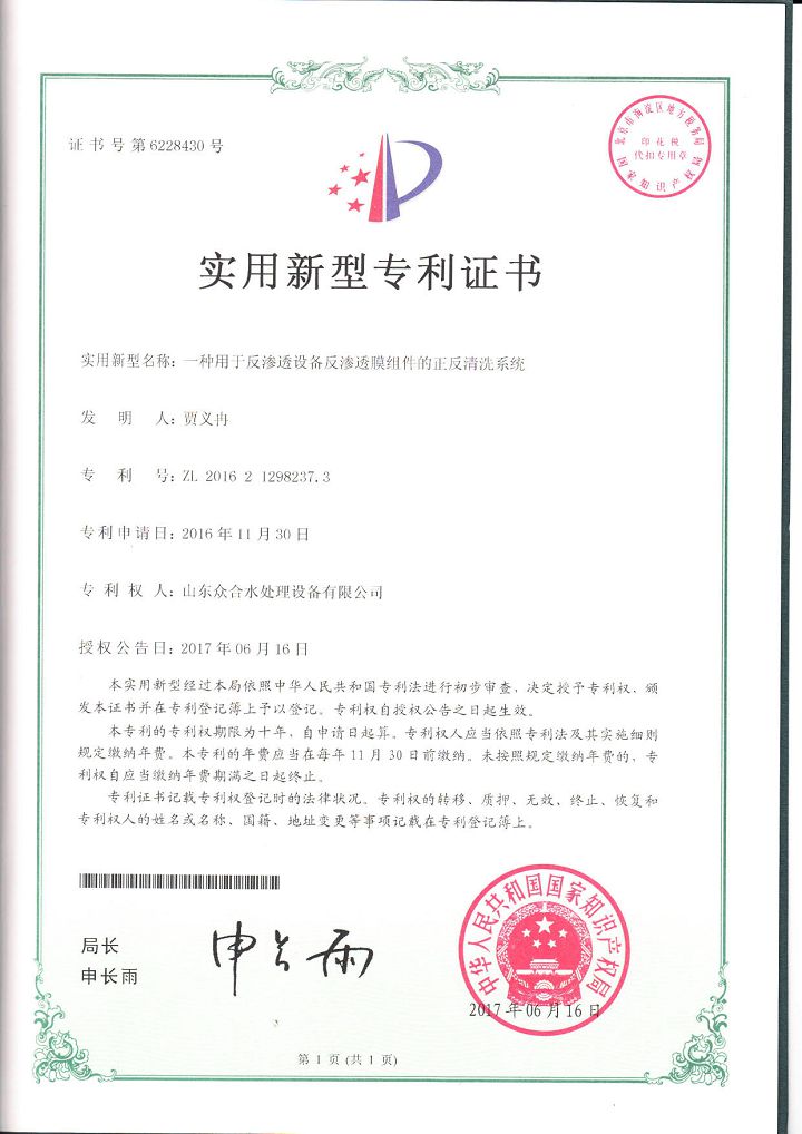 一種用于反滲透設(shè)備反滲透膜組件的正反清洗系統(tǒng)實(shí)用新型專利.jpg